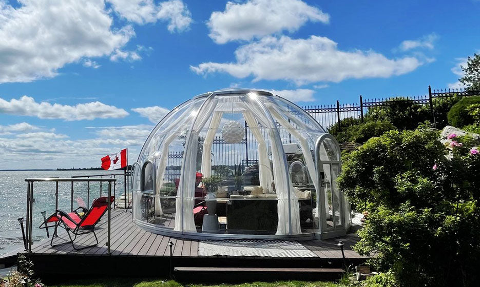 Panoramic Dome: the perfect addition to your Airbnb, guest house, ADU, glamping, studio or alternative house