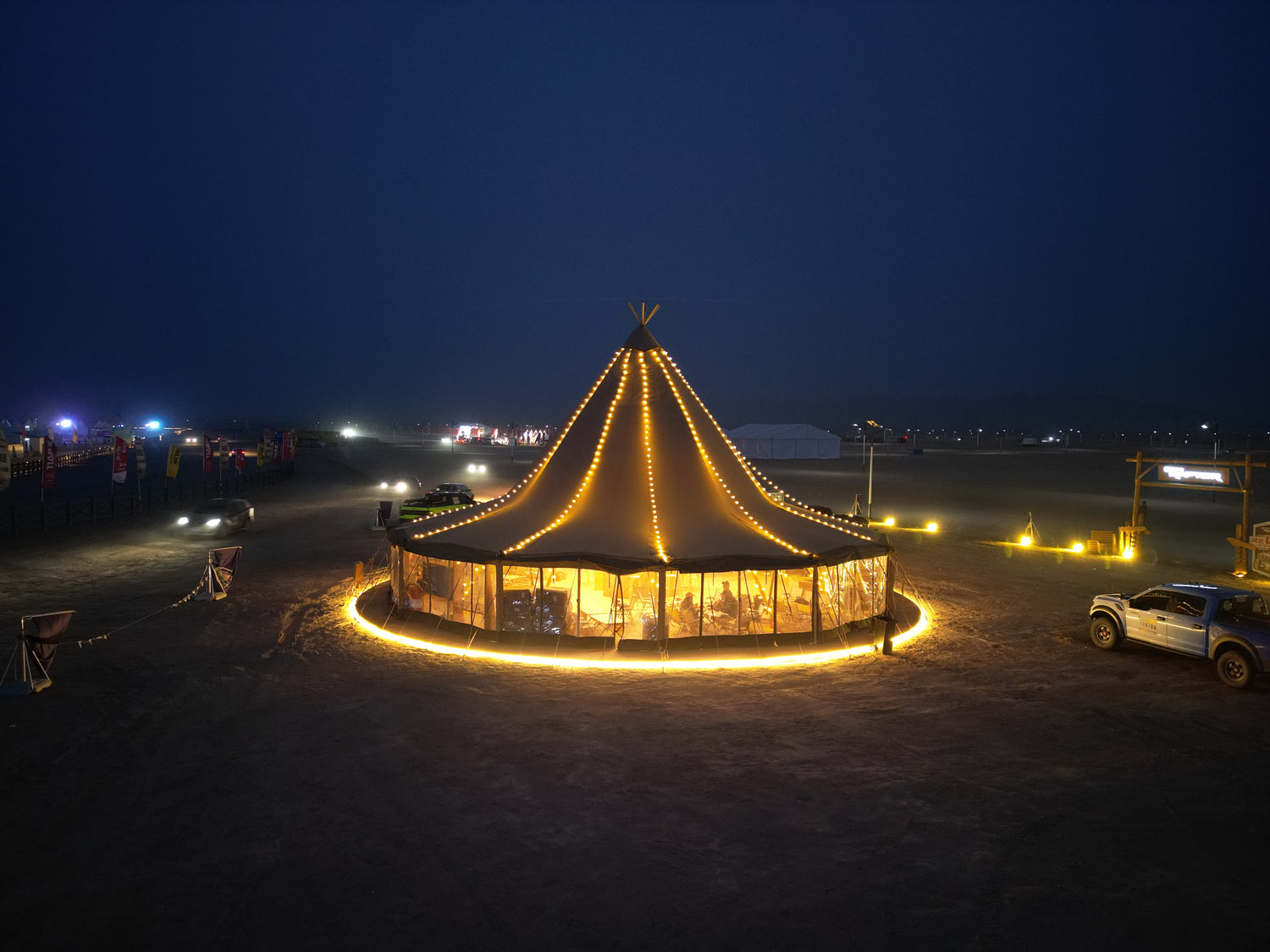 Giant sami tipi for outdoor event, wedding venue, farm, ranch, backyard