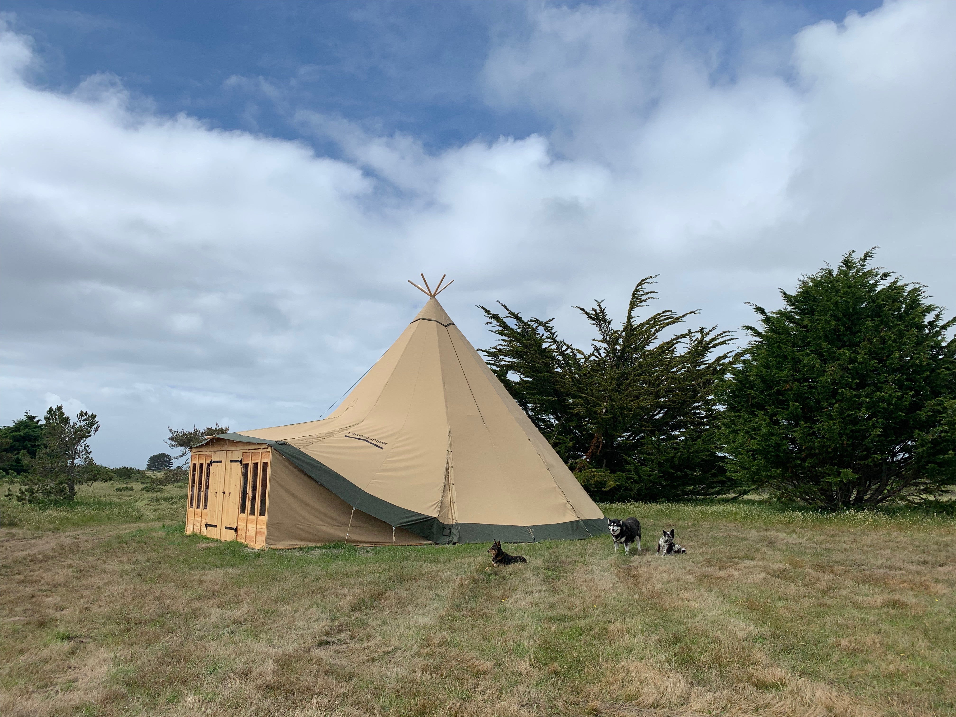 Giant sami tipi for outdoor event wedding venue farm ranch backyard